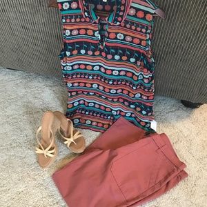 🔥 J. Crew Hi Rise Skinny Cargo Pants Salmon Color